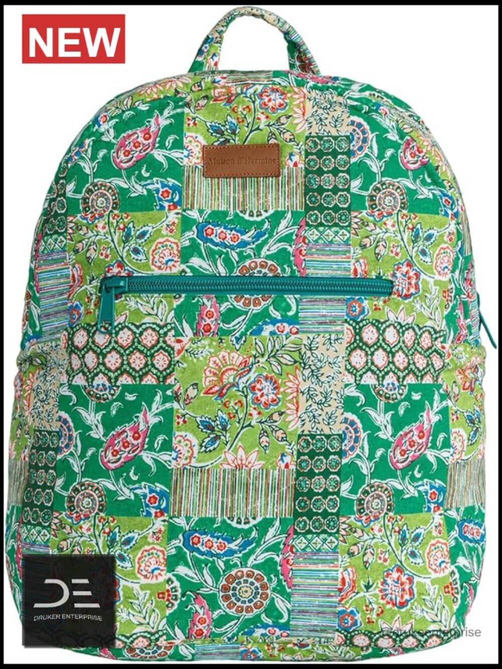 Cotton Lightweight Multipocket Backpack with Pouch for Travel Work